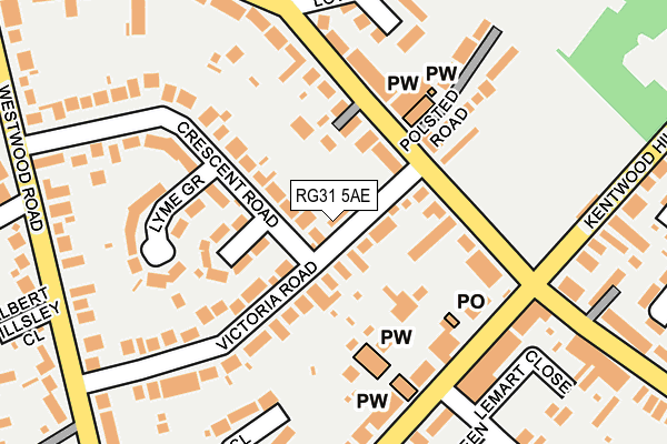 RG31 5AE map - OS OpenMap – Local (Ordnance Survey)