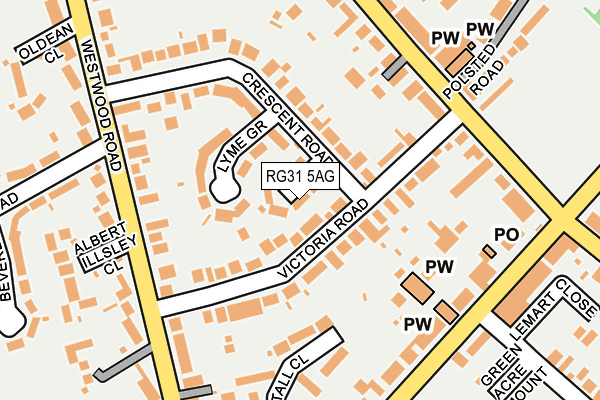 RG31 5AG map - OS OpenMap – Local (Ordnance Survey)
