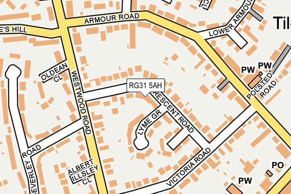 RG31 5AH map - OS OpenMap – Local (Ordnance Survey)