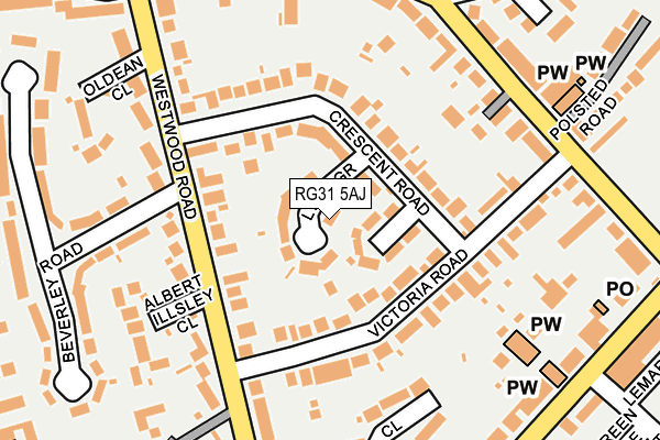 RG31 5AJ map - OS OpenMap – Local (Ordnance Survey)