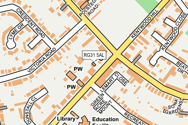 RG31 5AL map - OS OpenMap – Local (Ordnance Survey)
