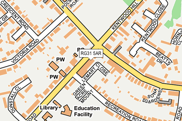 RG31 5AR map - OS OpenMap – Local (Ordnance Survey)