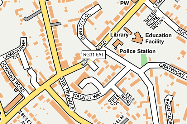 RG31 5AT map - OS OpenMap – Local (Ordnance Survey)