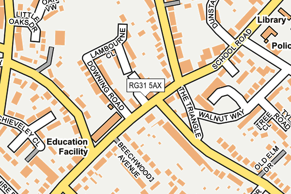 RG31 5AX map - OS OpenMap – Local (Ordnance Survey)