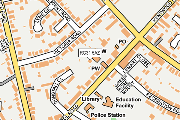 RG31 5AZ map - OS OpenMap – Local (Ordnance Survey)