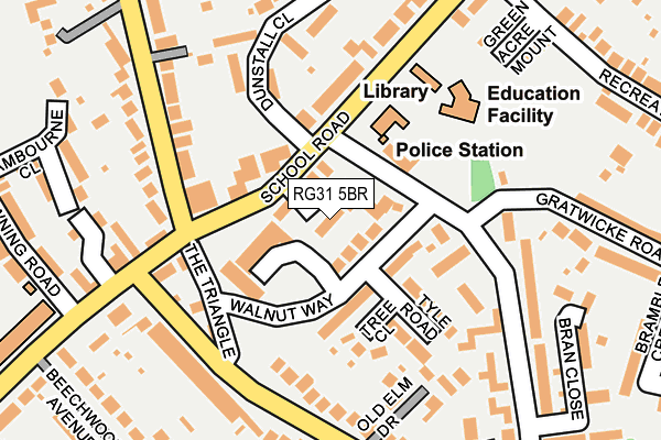 RG31 5BR map - OS OpenMap – Local (Ordnance Survey)