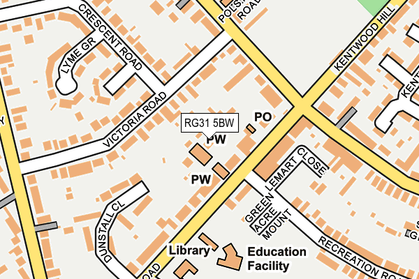 RG31 5BW map - OS OpenMap – Local (Ordnance Survey)