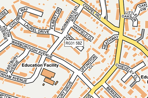 RG31 5BZ map - OS OpenMap – Local (Ordnance Survey)