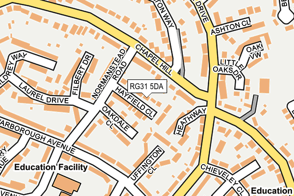 RG31 5DA map - OS OpenMap – Local (Ordnance Survey)