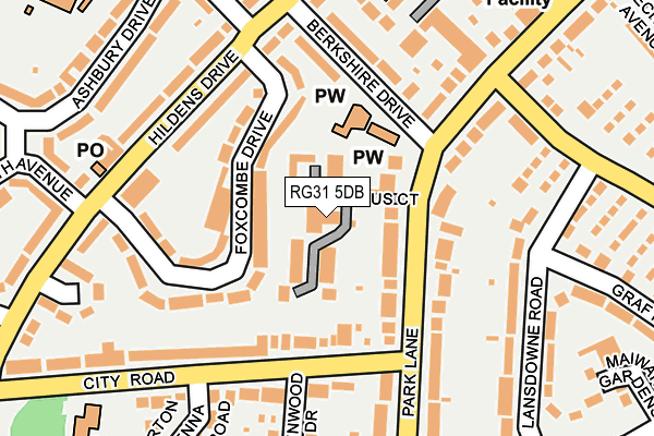 RG31 5DB map - OS OpenMap – Local (Ordnance Survey)