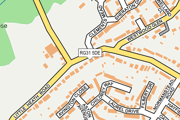 RG31 5DE map - OS OpenMap – Local (Ordnance Survey)