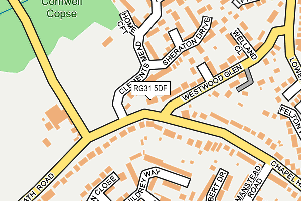 RG31 5DF map - OS OpenMap – Local (Ordnance Survey)