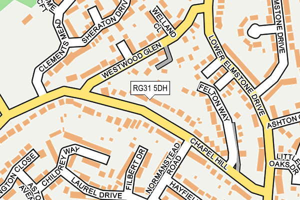 RG31 5DH map - OS OpenMap – Local (Ordnance Survey)