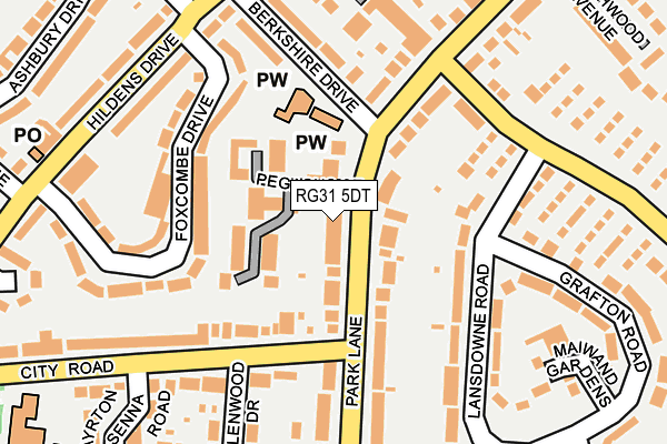 RG31 5DT map - OS OpenMap – Local (Ordnance Survey)