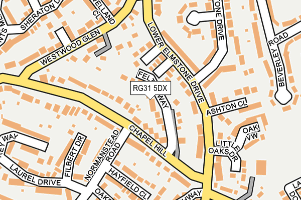 RG31 5DX map - OS OpenMap – Local (Ordnance Survey)