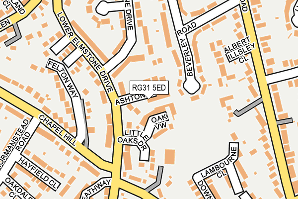 RG31 5ED map - OS OpenMap – Local (Ordnance Survey)