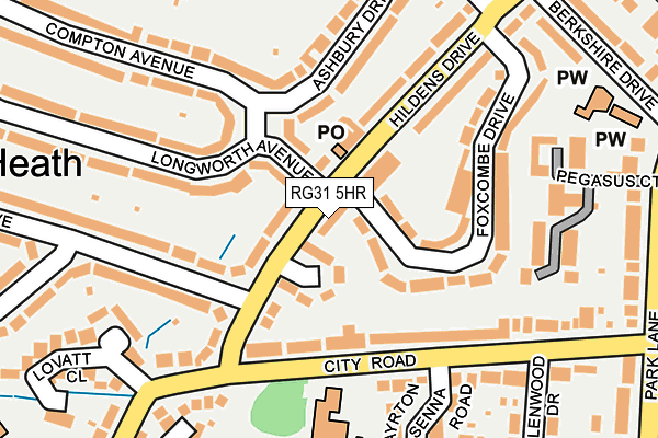 RG31 5HR map - OS OpenMap – Local (Ordnance Survey)