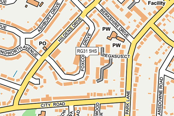 RG31 5HS map - OS OpenMap – Local (Ordnance Survey)
