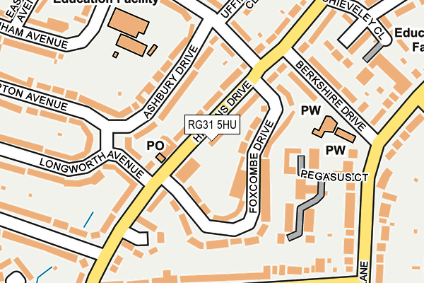 RG31 5HU map - OS OpenMap – Local (Ordnance Survey)