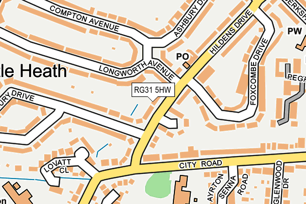 RG31 5HW map - OS OpenMap – Local (Ordnance Survey)