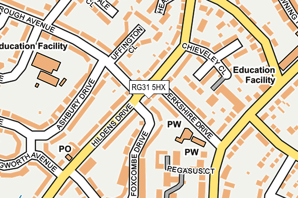 RG31 5HX map - OS OpenMap – Local (Ordnance Survey)