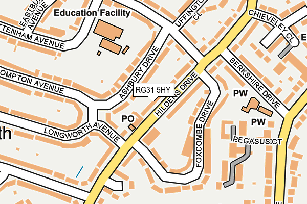 RG31 5HY map - OS OpenMap – Local (Ordnance Survey)