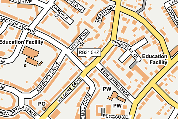 RG31 5HZ map - OS OpenMap – Local (Ordnance Survey)