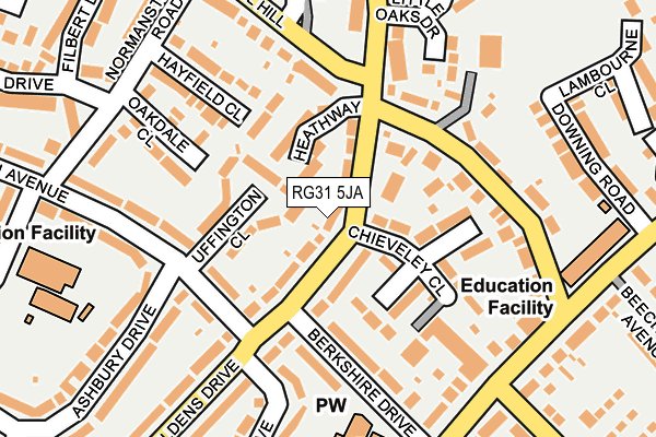 RG31 5JA map - OS OpenMap – Local (Ordnance Survey)