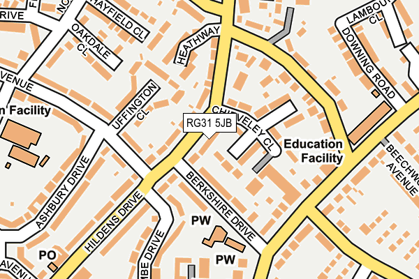 RG31 5JB map - OS OpenMap – Local (Ordnance Survey)