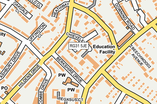 RG31 5JE map - OS OpenMap – Local (Ordnance Survey)