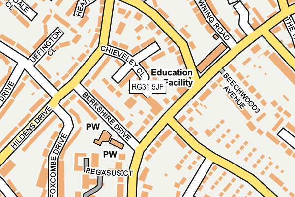 RG31 5JF map - OS OpenMap – Local (Ordnance Survey)