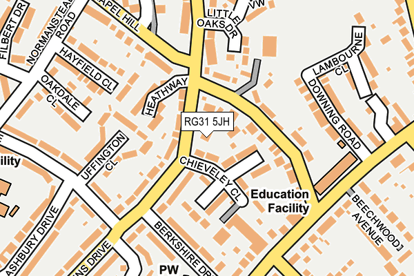 RG31 5JH map - OS OpenMap – Local (Ordnance Survey)