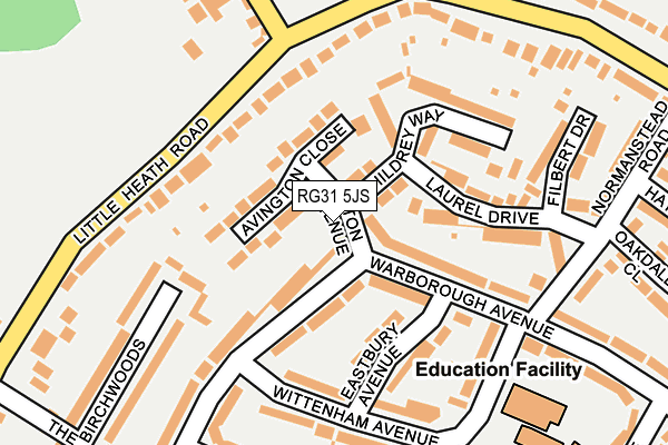 RG31 5JS map - OS OpenMap – Local (Ordnance Survey)