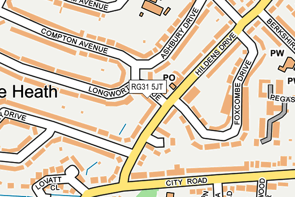 RG31 5JT map - OS OpenMap – Local (Ordnance Survey)