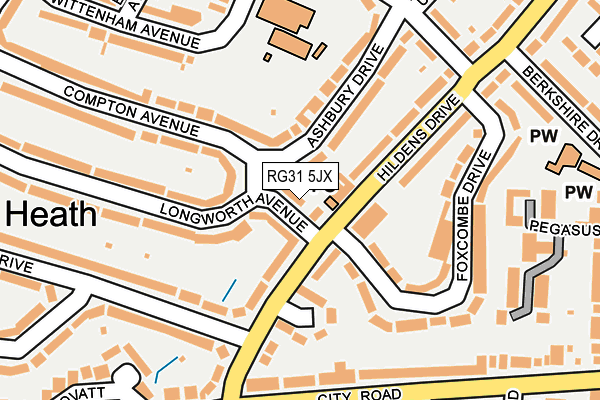 RG31 5JX map - OS OpenMap – Local (Ordnance Survey)