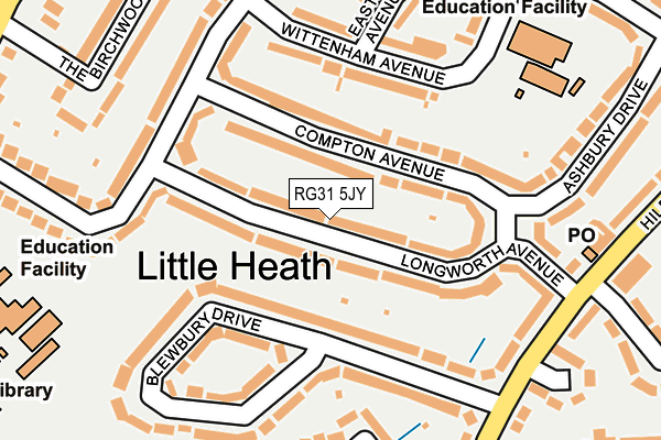 RG31 5JY map - OS OpenMap – Local (Ordnance Survey)