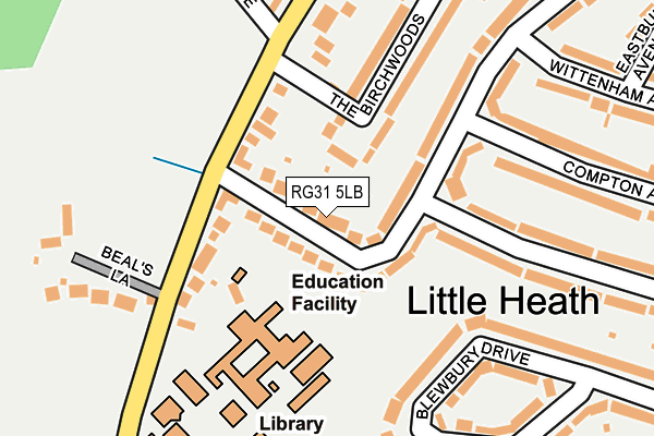 RG31 5LB map - OS OpenMap – Local (Ordnance Survey)