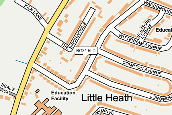 RG31 5LD map - OS OpenMap – Local (Ordnance Survey)