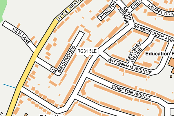 RG31 5LE map - OS OpenMap – Local (Ordnance Survey)