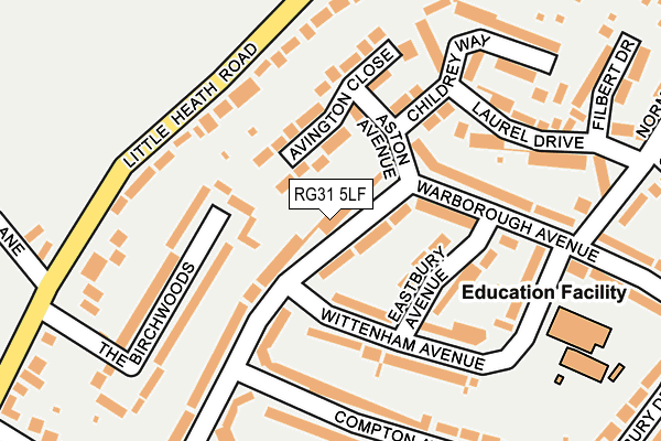RG31 5LF map - OS OpenMap – Local (Ordnance Survey)