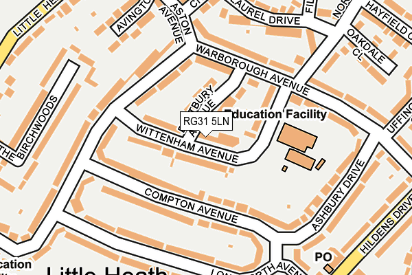 RG31 5LN map - OS OpenMap – Local (Ordnance Survey)