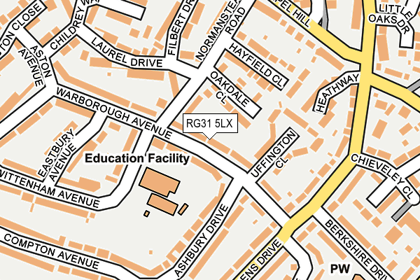 RG31 5LX map - OS OpenMap – Local (Ordnance Survey)