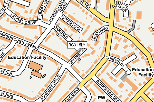 RG31 5LY map - OS OpenMap – Local (Ordnance Survey)