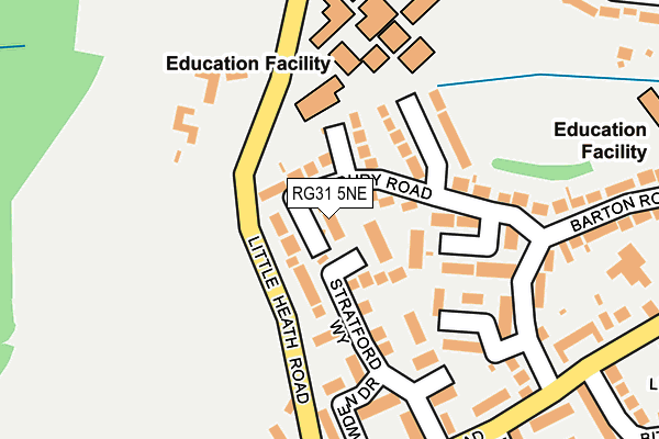 RG31 5NE map - OS OpenMap – Local (Ordnance Survey)