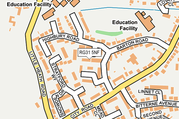 RG31 5NF map - OS OpenMap – Local (Ordnance Survey)