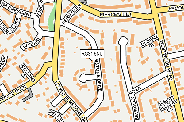 RG31 5NU map - OS OpenMap – Local (Ordnance Survey)