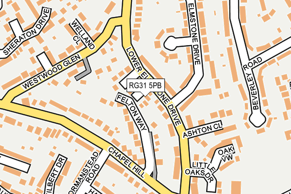 RG31 5PB map - OS OpenMap – Local (Ordnance Survey)