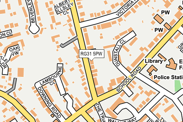 RG31 5PW map - OS OpenMap – Local (Ordnance Survey)