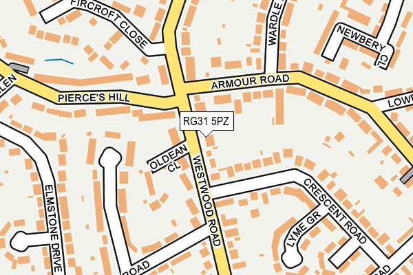 RG31 5PZ map - OS OpenMap – Local (Ordnance Survey)