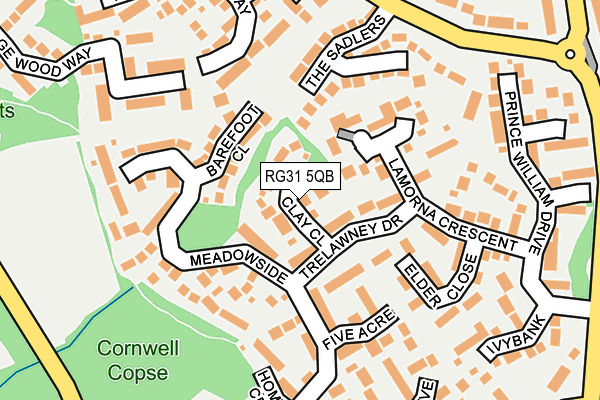 RG31 5QB map - OS OpenMap – Local (Ordnance Survey)